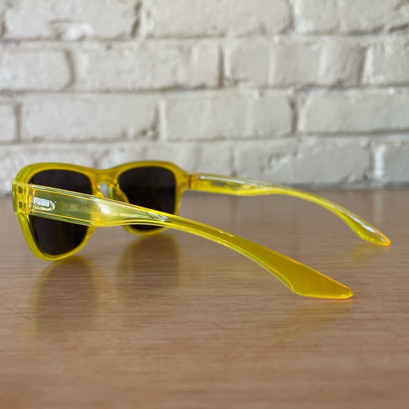 PUMA Unisex Polarized Sunglasses PUD111SA 3D Style V1 56-19-140 Yellow Gold New - Picture 8 of 10